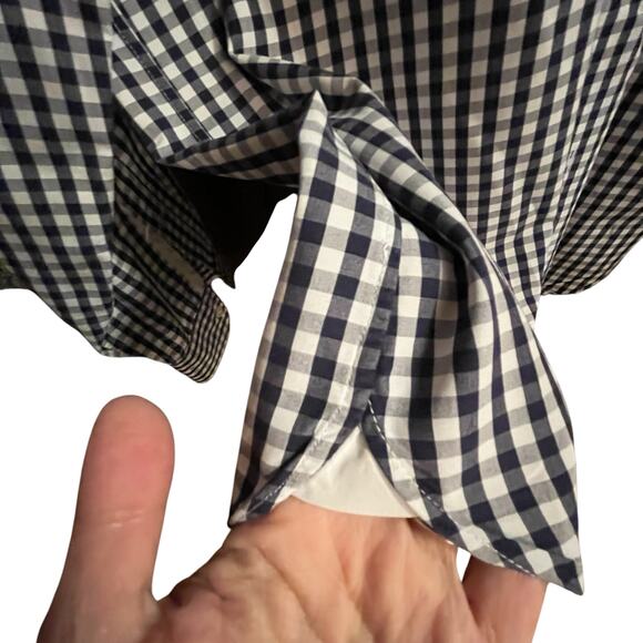 J.Crew Blue Gingham Shirt Men's L Preppy Academia Style - Picture 4 of 11